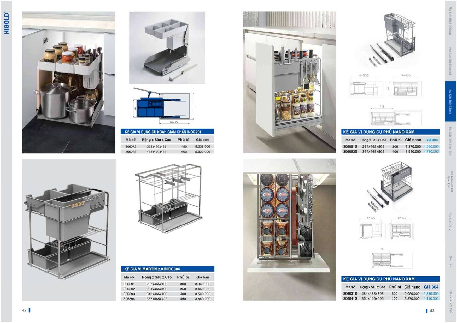 Catalogue và Bảng giá Phụ kiện bếp HIGOLD T6 2024 /Page 21